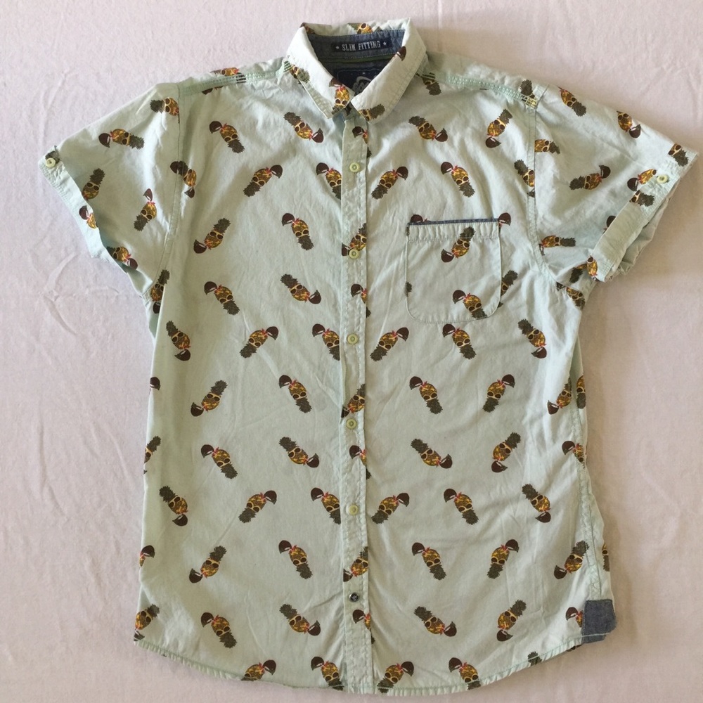 Good Vibes by Drill Mens Slim Fit Pineapple Sz L